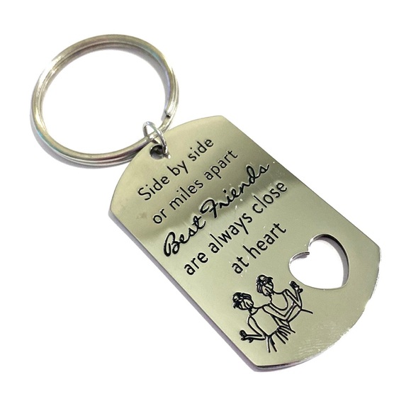 Best Friend Keychain Gift Long Distance - Picture 2 of 3